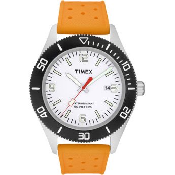 Timex Unisex-Armbanduhr Analog Silikon orange T2N536AU Preisvergleich