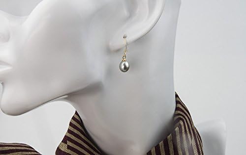 6.5-7mm Freshwater Cultured Pearl Drop Earrings in 18kt Yellow Gold Over Sterling Silver (White)
