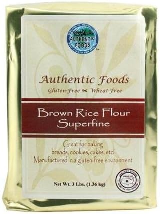 Authentic Foods Superfine Brown Rice Flour 3 Lb. (6 Pack)