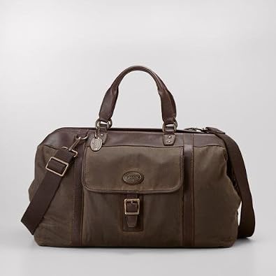 Click here to buy Fossil Estate Wax Canvas MBG8275 Duffle Bag by Fossil.