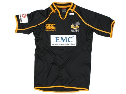 CANTERBURY Wasps 2011/2012 Adult Home Rugby Test Short Sleeve Jersey, Black/Yellow, S - size S CANTERBURY Wasps 2011/2012 Adult Home Rugby Test Short Sleeve Jersey, Black/Yellow, S - size S