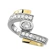 14K Two-Tone Gold Diamond Ring - 0.75 Ct.
