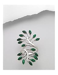 Malachite (Green ) Tree Reconstructed stones Ring In 92.5 Sterling Silver