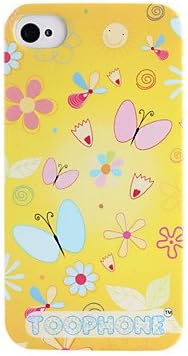 Joyland Brief Strokes Butterfly ABS Back Case for iPhone 4/4S(Assorted Color) , White