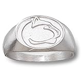 Penn State University Lion Head Ring Sz 6 Pendant (Silver)