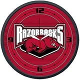 Arkansas Razorbacks NCAA Round Wall Clock
