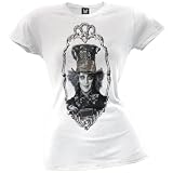Alice In Wonderland - Mad Hatter Filigree Juniors T-Shirt
