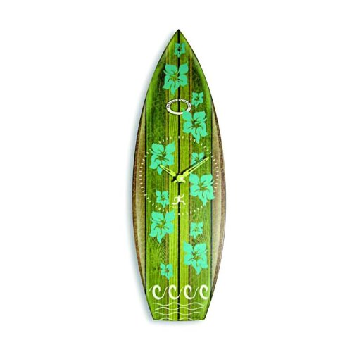 Infinity Instruments Surfboard Green Wall/Table Clock