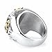 HIJONES Men's Retro Stainless Steel Gothic Skull Biker Ring with Red Eyes, Size 11