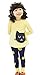 Waboats Winter Kids Girls Cartoon Printed Long Sleeve Top & Pant 4T Yellow