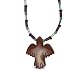 Sterling Silver Red Jasper Thunderbird Beaded Station Necklace picture