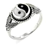 Sterling Silver Yin-Yang Ring Size 5.5