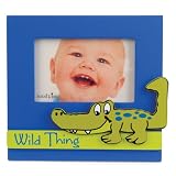 Mud Pie Baby Animal Crackers Wood Frame, Gator by Mud Pie