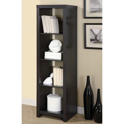 Monarch Specialties Hollow-Core High Room Divider Bookcase, 63-Inch, Cappuccino On Sale