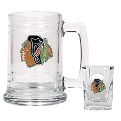 Chicago Blackhawks NHL Boilermaker Set - Primary Logo by Great American Products
