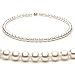 14k 7.5-8mm White Japanese Akoya Saltwater Cultured Pearl Necklace AAA Quality, 16 Inch Choker