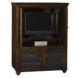 Bush Furniture AV09937-03 Savannah Pocket Door Armoire in Mocha Cherry