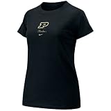 Nike Purdue Boilermakers Ladies Black Logo Crew T-shirt