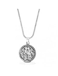 Bling Jewelry Sterling Silver Zodiac Gemini Large Medallion Pendant