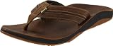 Reef Men's Leather Playa Cervesa Thong Sandal