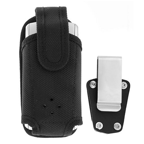 Vertical Heavy Duty Vertical Nylon Pouch Case with Metal Clip for LG Decoy VX8610, Glimmer AX830, Shine CU720, VX9400, Venus VX8800, Motorola W755, Z6tv RIZR, Z6c World Edition, V9m RAZR2, W490, W510, V3m RAZR, Pantech C810 Duo, C150, C120, Samsung U940 Glyde, R210A Spex, SGH-T819, Mysto Helio, SCH-U700 Gleam, BlackBerry