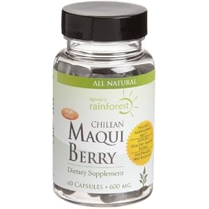 Sylvia's Rainforest Remedies Chilean Maqui Berry (600 mg), 60-Count Capsules