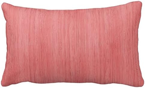Home Decor Coral Pink Bamboo Wood Grain Look Long Pillowcase