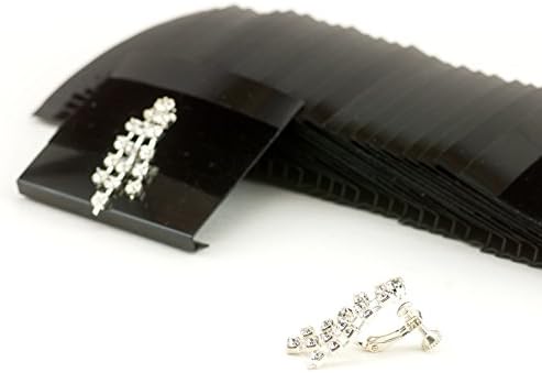 Black Earring Display Hang Flocked Cards 100 Pcs 2 X 2 Inch Jewelry Hanging Card