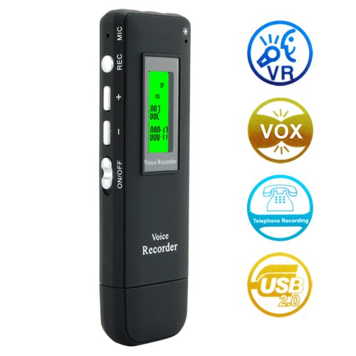 560 Hours Digital Spy Audio Voice Telephone Recorder with Rechargeable Battery