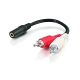 C2G/Cables to Go 40424 Stereo F/M RCA YCable (6-Inch, Black)by Cables to Go