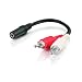 C2G/Cables to Go 40424 Stereo F/M RCA YCable (6-Inch, Black)