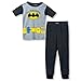Boys Little Heroes Batman and Superman 4 Piece Cotton Pajama Set, Toddler Sizes 2T-4T