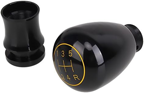 Black Universal Auto Car Aluminum Manual Shift Gear Knob Performance 5-Speed