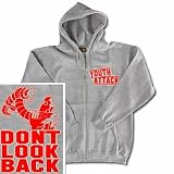 YOUTH ATTACK - Robot - Gray Zip-Up Hoodie