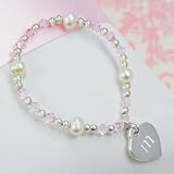 Flowergirl Heart Charm Bracelet