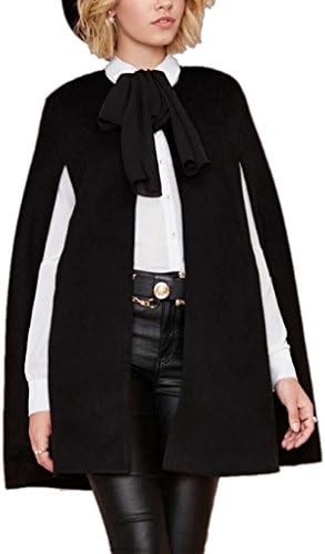 hodooyee Retro Side Pocket Cape Type Sleeveless Coat Size M Black