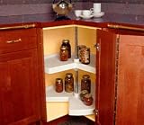 KV Lazy Susan Kidney Shaped 2 Polymer Shelves 32 (Set) White