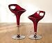 Miami Bar Stool Chair x 2 - Finished in Metallic Red and FREE Delivery Service Image