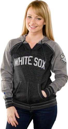 Chicago White Sox Women's Wicked Slider Black Full-Zip Hooded Fleece