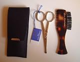 Dovo Men's Grooming Set in Black Leather Case
