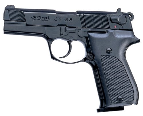 Walther Airguns- Model CP 88B- 4 inch Black Repeater Air Pistol