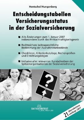 Entscheidungstabellen Versicherungsstatus in der Sozialversicherung