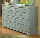 American Woodcrafters Casual Wood Weathered Blue Double Dresser Best Buys