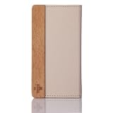Simplism iPhone 4S/4 横開き PUレザー フリップノートケース ICカードポケット付 ベージュホワイト TR-FNIPN-BW