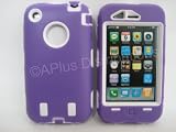 KingCase iPhone 3G & 3GS * Warrior Case * (Purple & White) 8GB, 16GB, 32GB - The ULTIMATE Protector