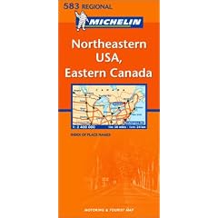 Carte RGIONAL Northeastern USA, Eastern Canada