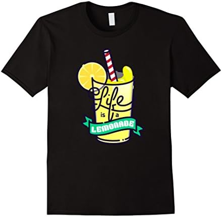 Men's Life Is A Lemonade Cool T Shirt Large Black