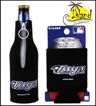 SET OF 2 TORONTO BLUE JAYS CAN & BOTTLE KOOZIE COOLER