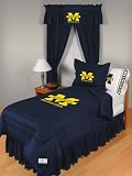 Michigan Wolverines Licensed Locker Room 5 Piece Full Comforter / Sheet Set