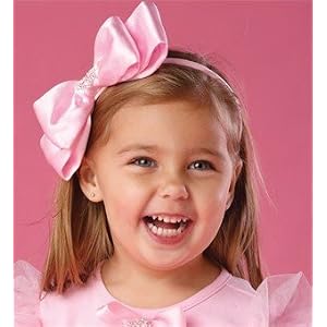 Baby Girls Hair Accessories-Pink Satin Heart Headband by Mud Pie